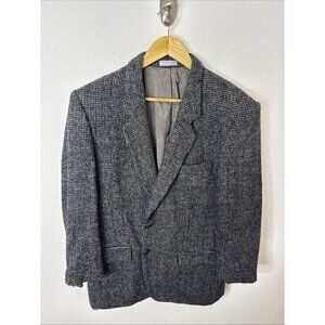 Harris Tweed Men 44 Wool Gray Blazer Sports Coat Need alterations
